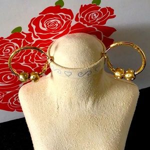 ❤️Brighton Small Hoop Charm Earrings w/4 Mini Dottie Beads